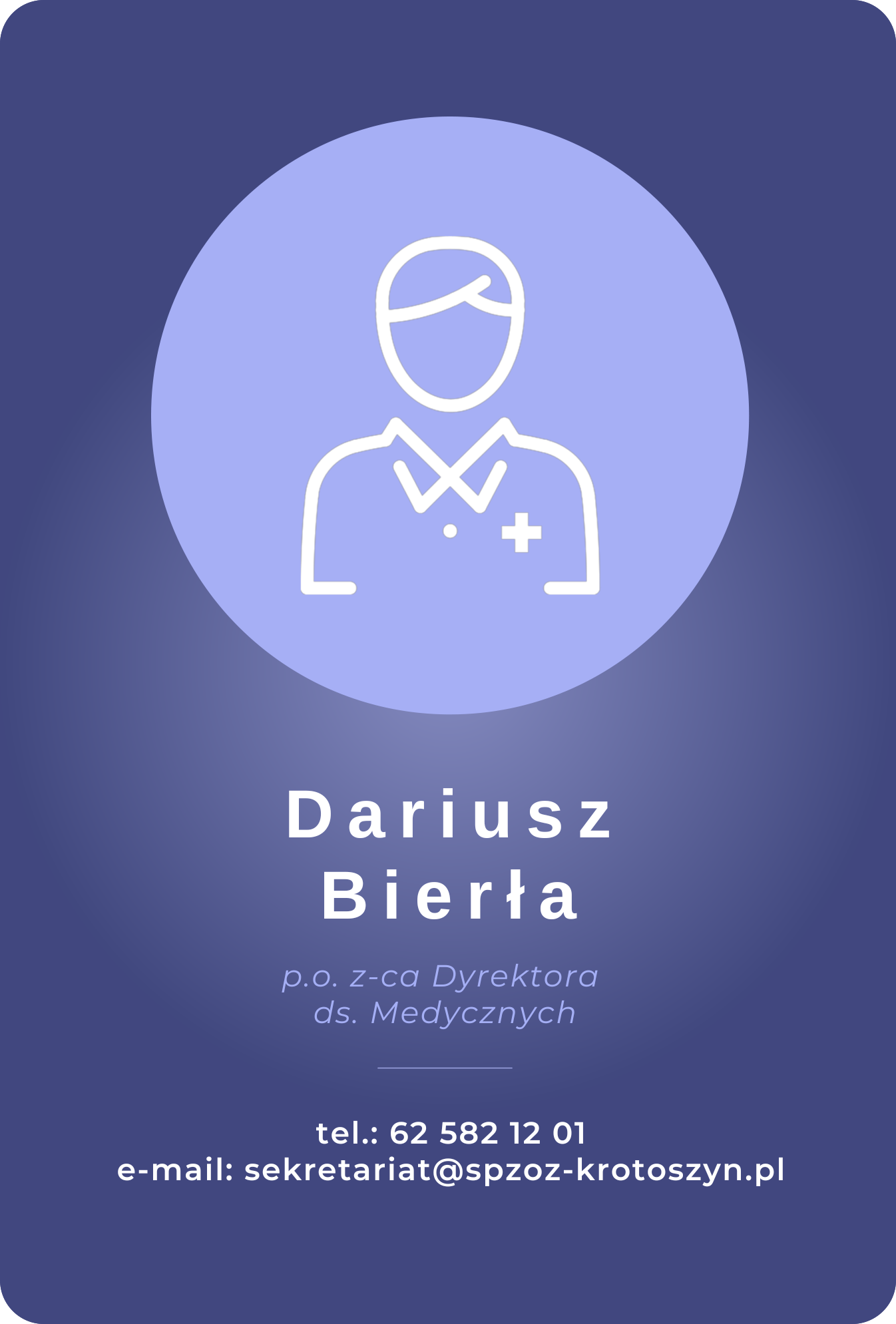p.o. z-ca Dyrektora ds. Medycznych Jan Czubak